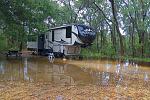 Beach flood.  This is how our site looked after several inches of rain fell over night.